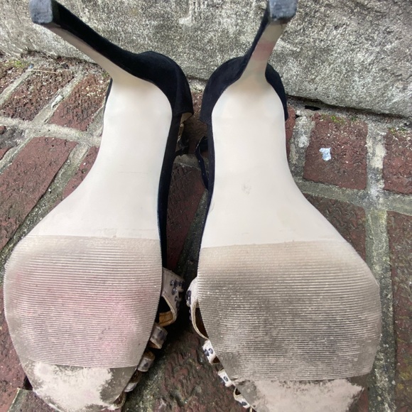 Madden Girl Black/Cream Strappy Heels 4in - Picture 5 of 8